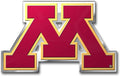 University of Minnesota Gophers Auto Emblem, Aluminum Metal, Embossed Team Color, Raised Decal Sticker, Full Adhesive Backing