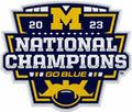 Rico Industries NCAA Michigan Wolverines 2024 CFP National Champions Shape Cut Pennant - Home and Living Room Décor - Soft Felt EZ to Hang