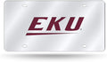 Eastern Kentucky University Colonels Laser Cut Tag License Plate, Mirrored Acrylic Inlaid, 12x6 Inch