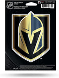 Vegas Golden Knights 5 Inch Decal Sticker, Color Metallic Shimmer Design, Full Adhesive Backing