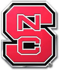 North Carolina State University Wolfpack Auto Emblem, Aluminum Embossed, 3.5 Inch, Adhesive Backing