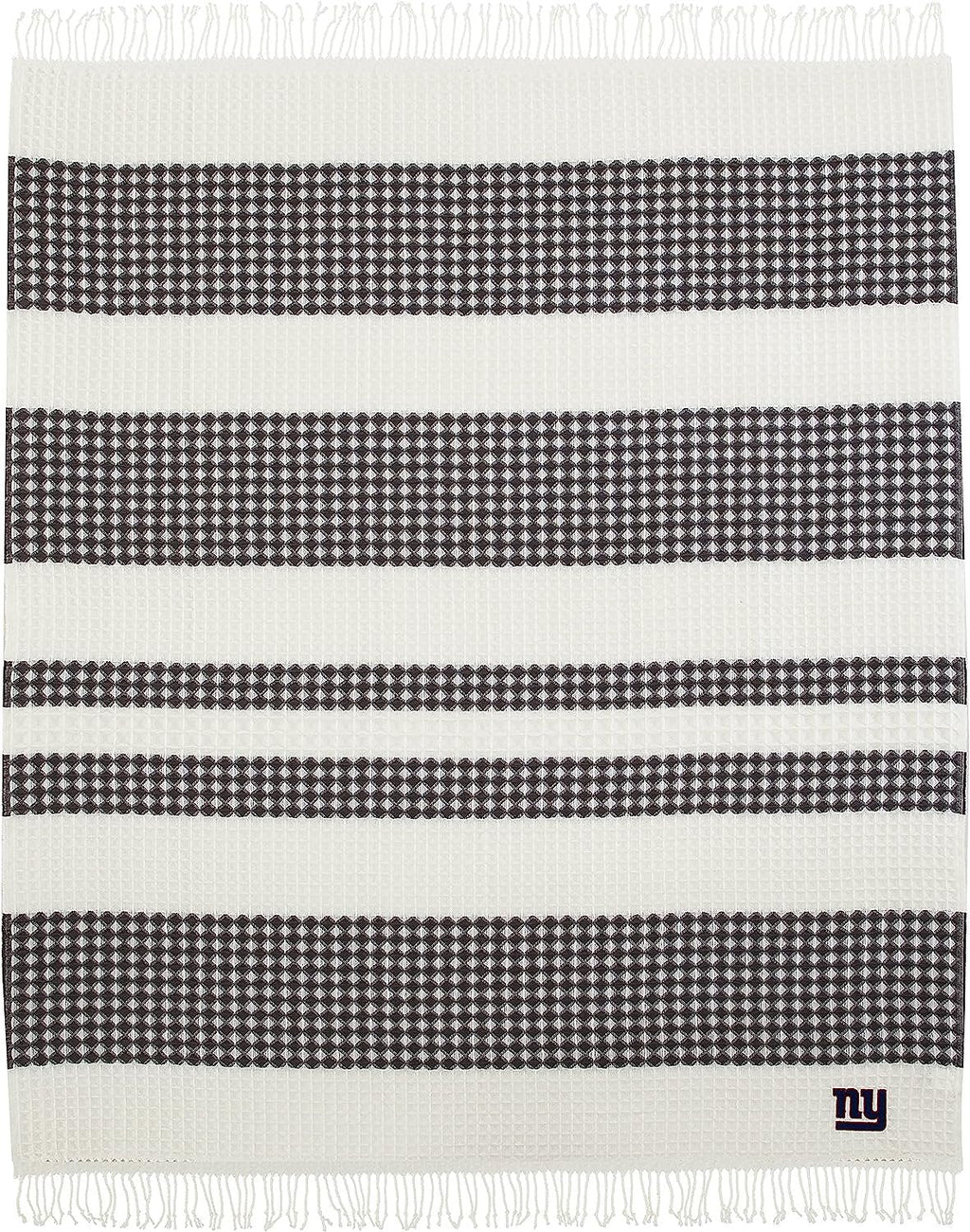 New York Giants Throw Blanket Waffle Weave Jacquard, 50x60 Inch, Unisex-Adult, 100% Acrylic
