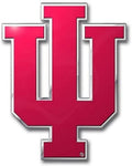Indiana University Hoosiers Auto Emblem, Aluminum Metal, Embossed Team Color, Raised Decal Sticker, Full Adhesive Backing