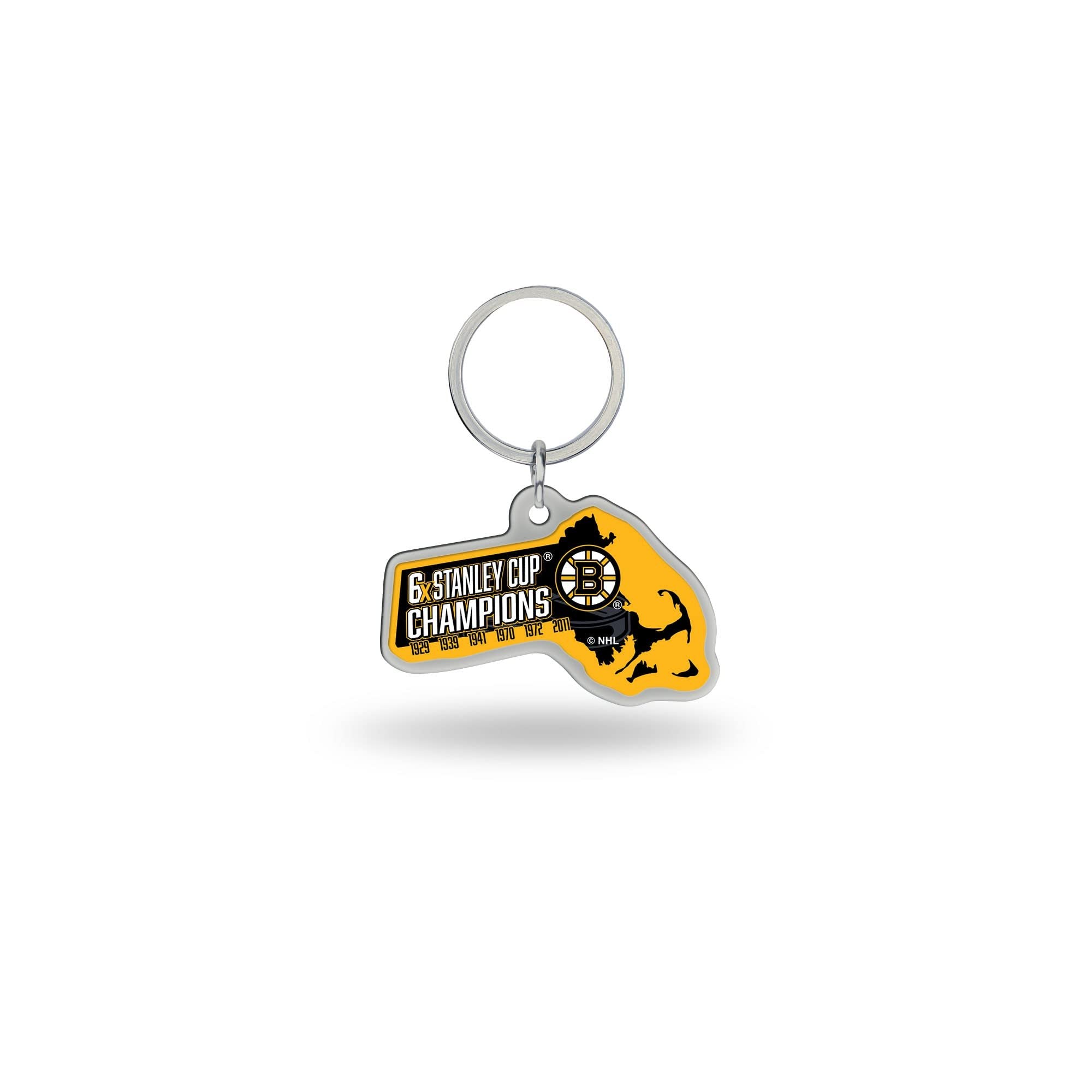 Rico Industries NHL Boston Bruins Champ State Shape Keychain