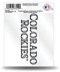 Colorado Rockies 3 Inch Static Cling Sticker Decal