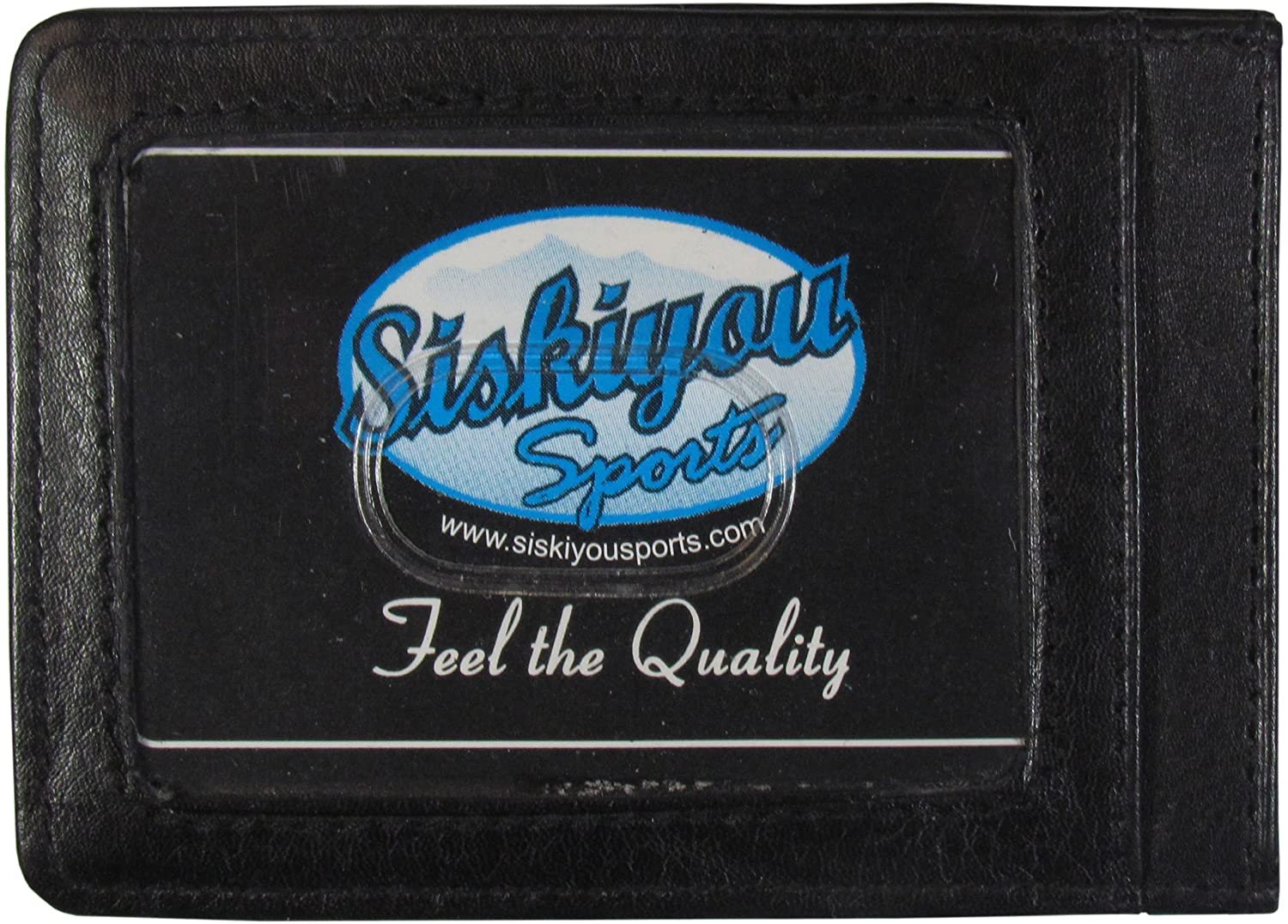 Philadelphia Eagles Black Leather Wallet, Front Pocket Magnetic Money Clip, Printed Logo
