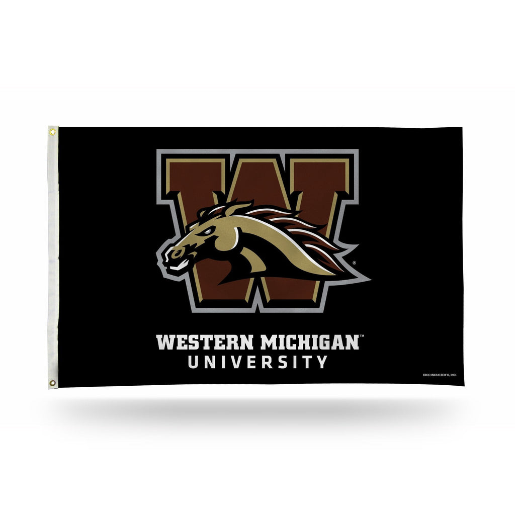 Western Michigan University Broncos Premium 3x5 Flag Banner Metal Grommets Outdoor Indoor