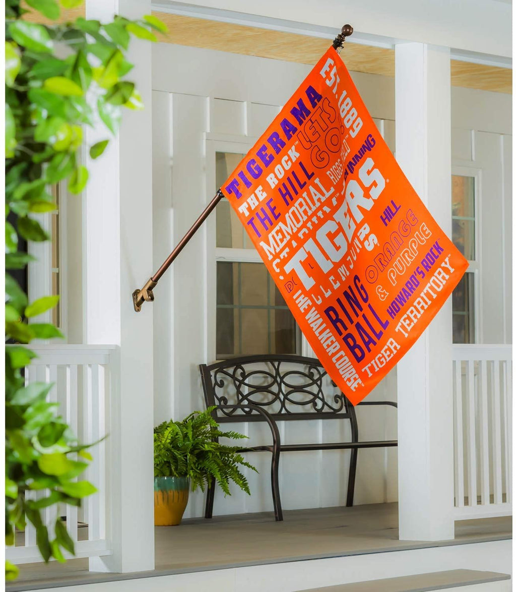 Clemson Tigers Fan Rules Banner Flag 28x44 Inch Double Sided University