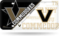 Vanderbilt University Commodores Metal License Plate Tag 12x6 Inch Split Design