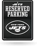 New York Jets Metal Parking Novelty Wall Sign 8.5 x 11 Inch Carbon Fiber Design