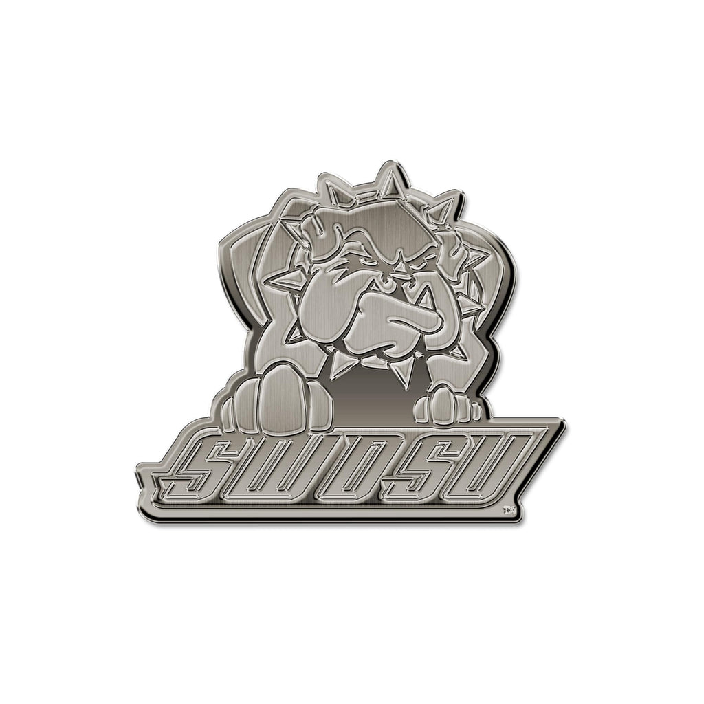 Rico Industries NCAA Southwestern Oklahoma State Bulldogs Antique Auto Emblem Antique Nickel Auto Emblem for Car/Truck/SUV