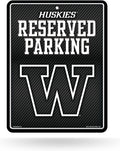 University of Washington Huskies Metal Parking Novelty Wall Sign 8.5 x 11 Inch Carbon Fiber Design