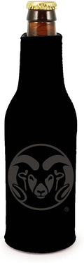 Colorado State Rams 2-Pack Zipper Bottle Tonal Black Beverage Insulator Neoprene Holder Cooler Coolie University of