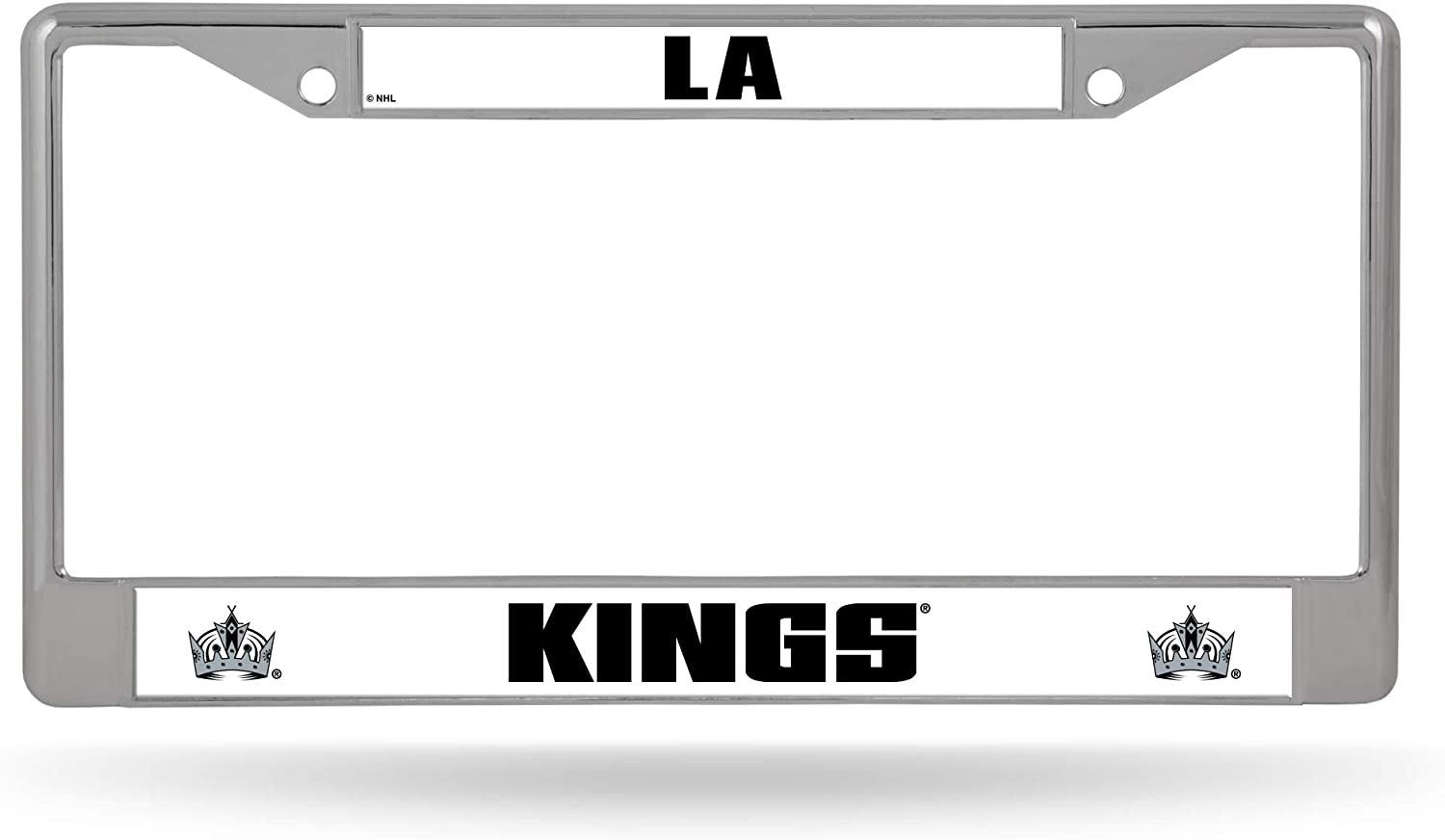 Los Angeles Kings Premium Metal License Plate Frame Chrome Tag Cover, 12x6 Inch