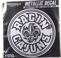 University of Louisiana Lafayette Ragin Cajuns 6 Inch Decal Sticker, Metallic Chrome Shimmer Design