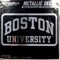 Boston University Terriers 6 Inch Decal Sticker, Metallic Chrome Shimmer Design