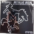 Mcneese State University Cowboys 6 Inch Decal Sticker, Metallic Chrome Shimmer Design
