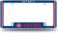 Detroit Pistons Metal License Plate Frame Chrome Tag Cover Alternate Design 6x12 Inch