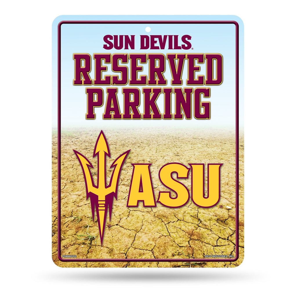 Arizona State University Sun Devils Metal Parking Sign, Reserved, 8.5 x 11 Inch, High Resolution