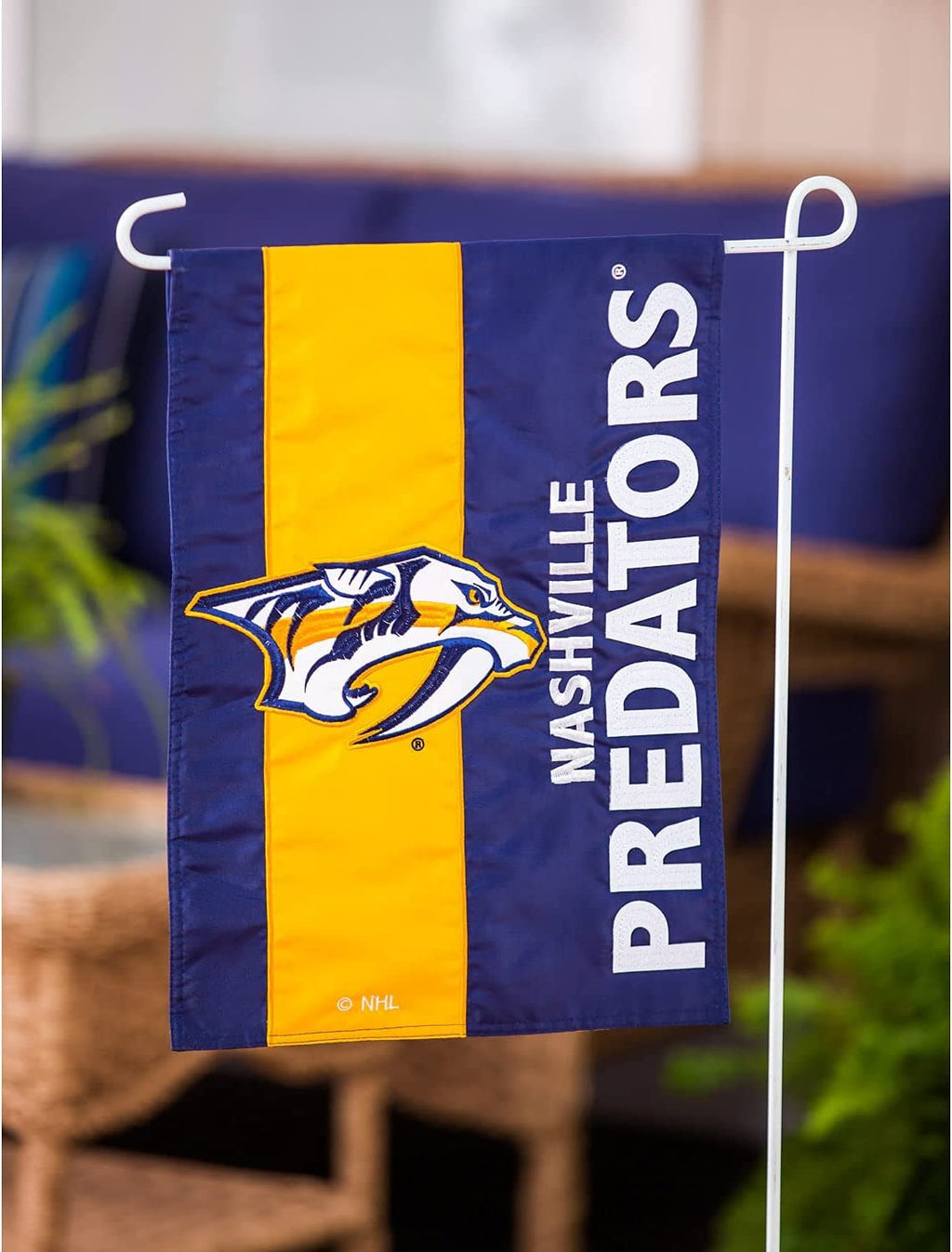 Nashville Predators Premium Garden Flag Banner Double Sided 12.5x18 Inch Embroidered Applique