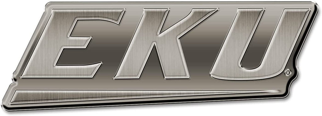 Eastern Kentucky University Colonels Solid Metal Auto Emblem Antique Nickel for Car/Truck/SUV