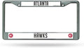 Atlanta Hawks Premium Metal License Plate Frame Chrome Tag Cover, 12x6 Inch
