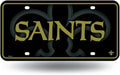 New Orleans Saints Metal Auto Tag License Plate, Team Name Design, 6x12 Inch