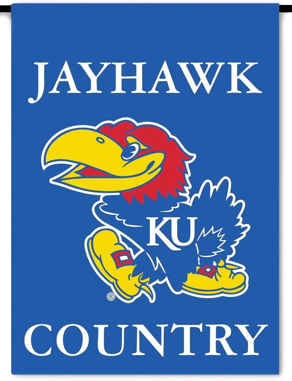 University of Kansas Jayhawks Premium Garden Flag Banner, Double Sided, 13x18 Inch