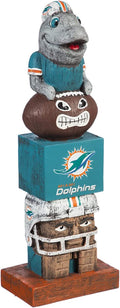 Miami Dolphins 16 Inch Tiki Totem Garden Statue Resin Outdoor Decoration