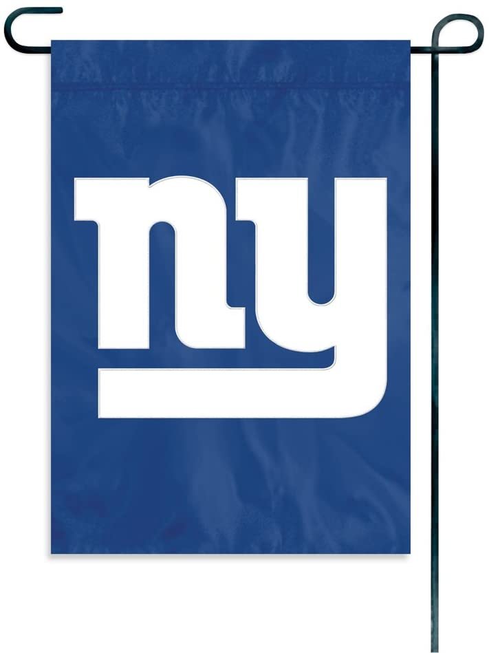 New York Giants Garden Flag Premium 13x18 Nylon APPLIQUE & Embroidered Banner