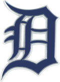 Detroit Tigers Premium Solid Metal Color Auto Emblem Adhesive Backing