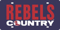 University of Mississippi Ole Miss Rebels Premium Laser Cut Tag License Plate, Country Design, Mirrored Acrylic Inlaid, 12x6 Inch