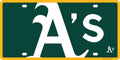 Oakland Athletics A's Premium Laser Cut Tag License Plate, Mega Logo, Mirrored Acrylic Inlaid, 6x12 Inch