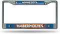 Minnesota Timberwolves Premium Metal License Plate Frame Chrome Tag Cover, 12x6 Inch