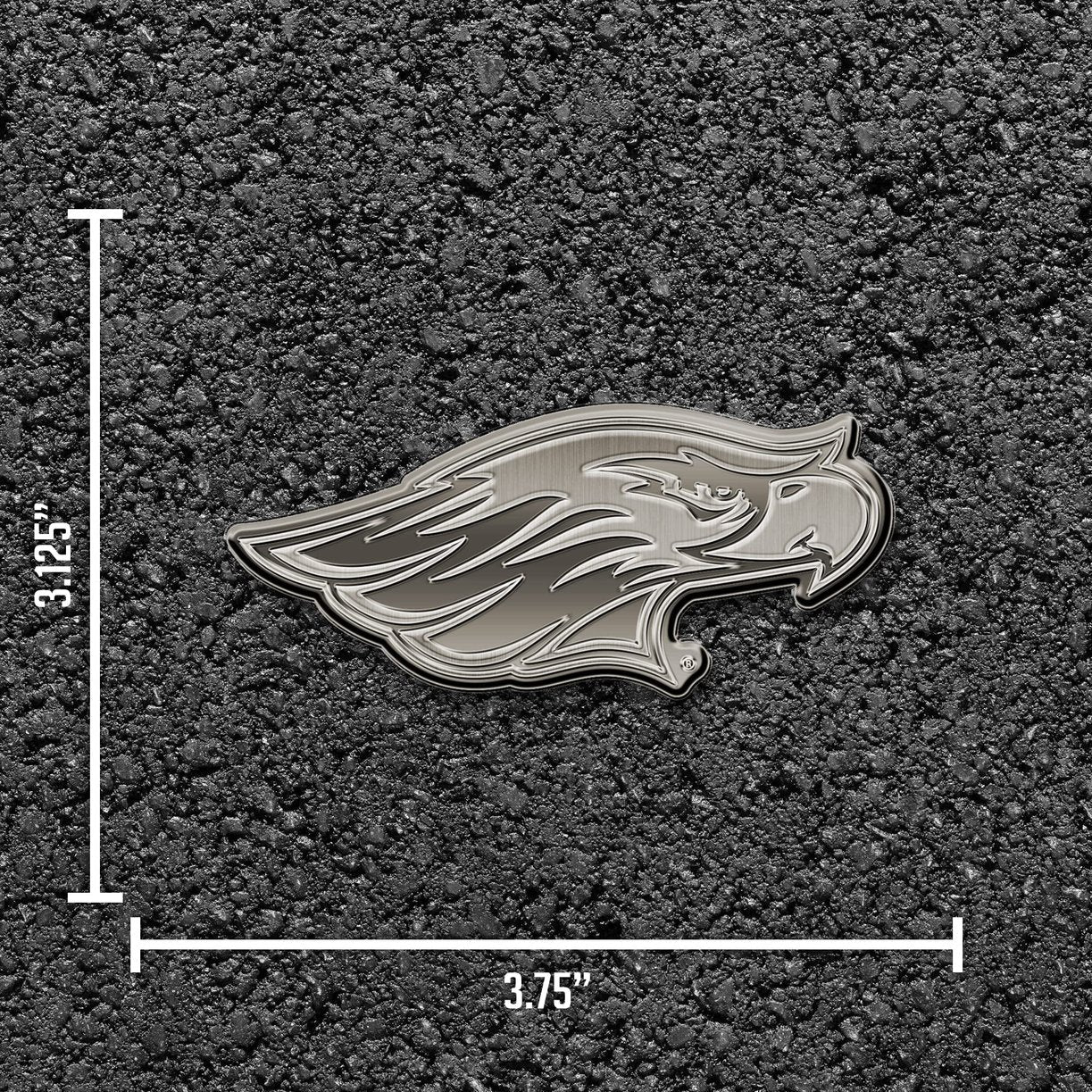 Rico Industries NCAA Wisconsin-Whitewater Warhawks Antique Auto Emblem Antique Nickel Auto Emblem for Car/Truck/SUV