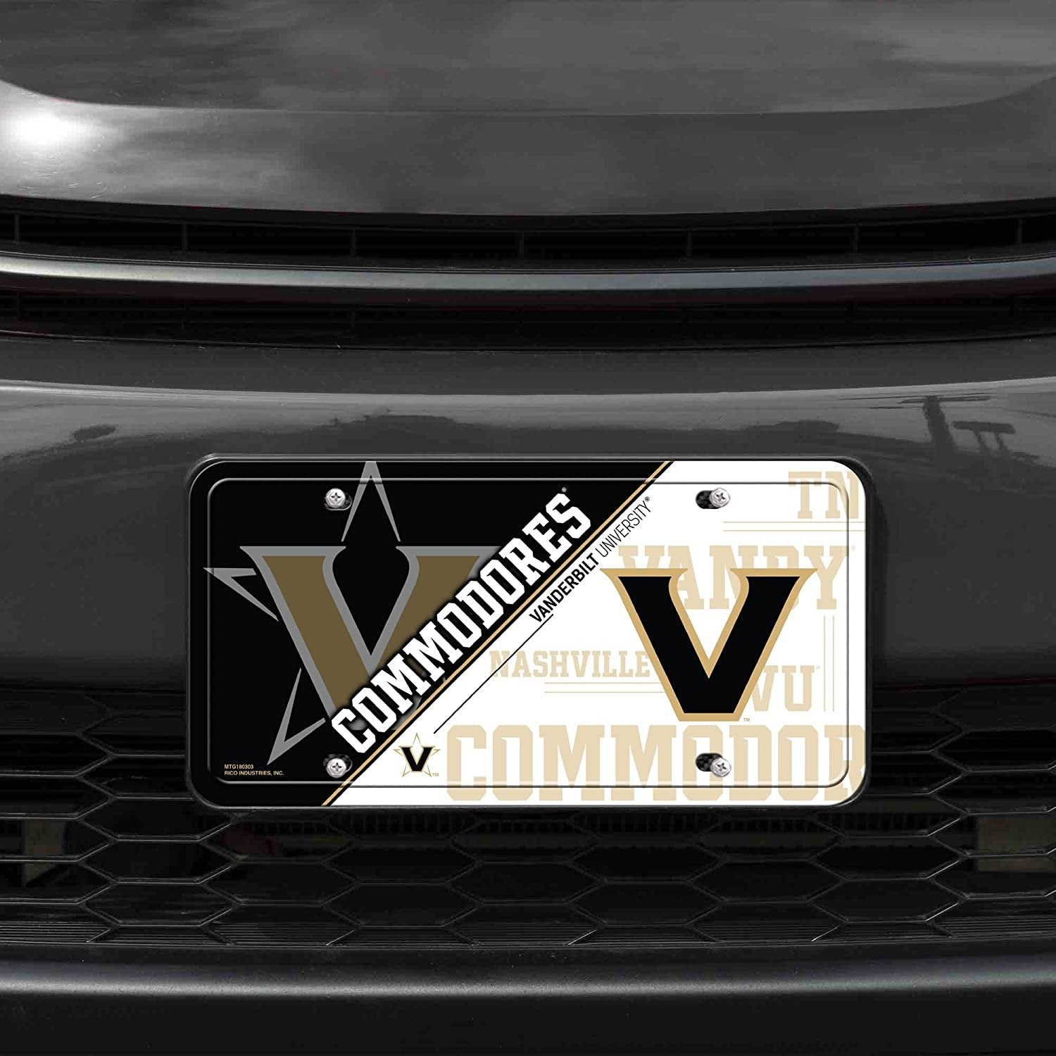 Vanderbilt University Commodores Metal License Plate Tag 12x6 Inch Split Design