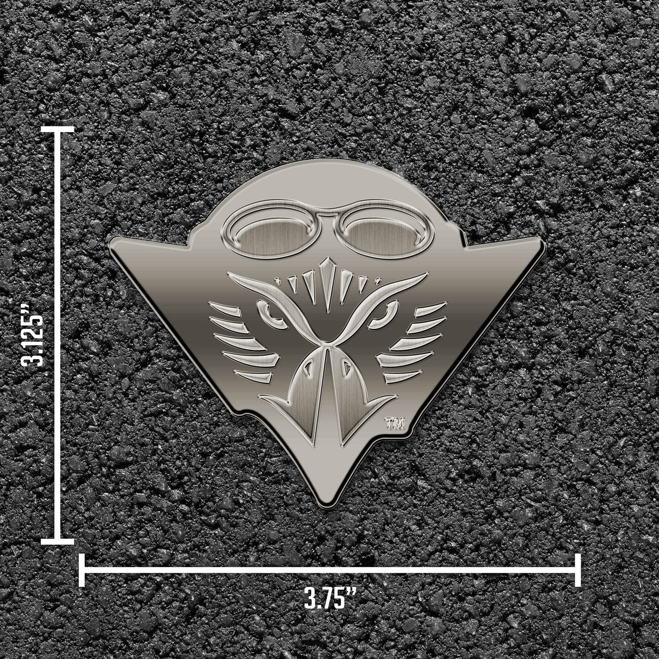 Rico Industries NCAA Tennessee-Martin Skyhawks Antique Auto Emblem Antique Nickel Auto Emblem for Car/Truck/SUV