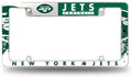 New York Jets Metal License Plate Frame Tag Cover 12x6 All Over Design EZ View