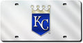Kansas City Royals Premium Laser Cut Tag License Plate, Mirrored Acrylic Inlaid, 12x6 Inch