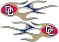Washington Nationals Dc Logo, Pair of Decal Sticker Emblem, Air Puffed Raised, Micro Flame Design, Full Adhesive Backing, 2x5 Inch Each