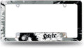 San Antonio Spurs Metal License Plate Frame Chrome Tag Cover Tie Dye Design 6x12 Inch