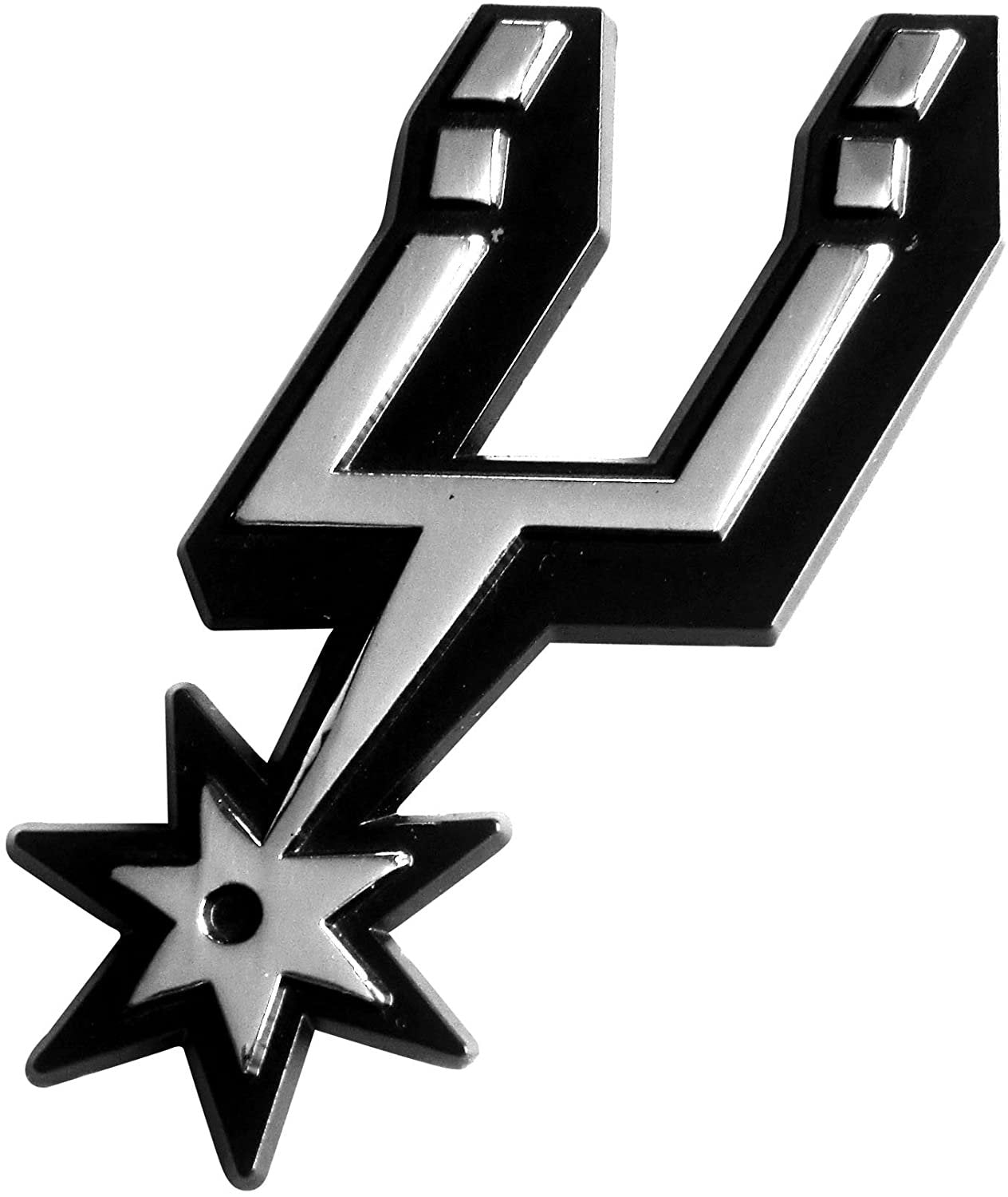 San Antonio Spurs Solid Metal Raised Auto Emblem Decal Adhesive Backing