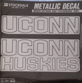 University of Connecticut Huskies UCONN Decal Sticker, Die Cut, 12 Inch, Chrome Shimmer Design, All Surface, Full Adhesive Backing
