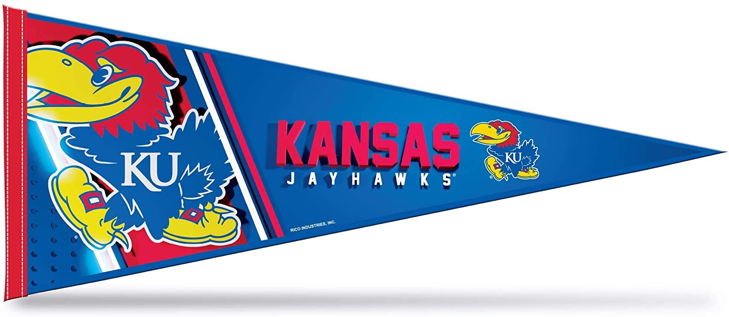 Kansas Jayhawks Pennant 12x30 Inch Soft Felt University of
