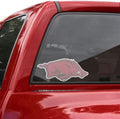 University of Arkansas Razorbacks 12 Inch Preforated Window Film Decal Sticker, One-Way Vision, Adhesive Backing