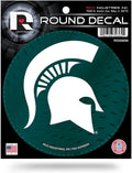 Michigan State State University Spartans 4 Inch Round Sticker Decal Flat Vinyl Full Adhesive Backing