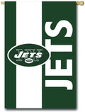 New York Jets Premium Double Sided Banner House Flag, Embellished Applique, 28x44 Inch