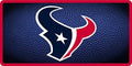Houston Texans Premium Laser Cut Tag License Plate, Team Ball Design, Mirrored Acrylic Inlaid, 6x12 Inch