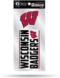 University of Wisconsin Badgers 2-Piece Double Up Die Cut Sticker Decal Sheet, 4x8 Inch