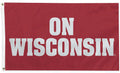 University of Wisconsin Badgers Flag Banner 3x5 Feet Metal Grommets Slogan Design